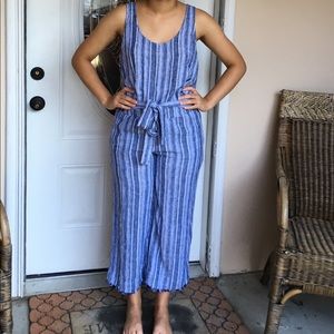 Cloth & Stone Blue Stripe Jumper Sz S